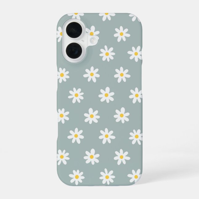 Coque iPhone 16 Daisy Boho Floral (Verso)