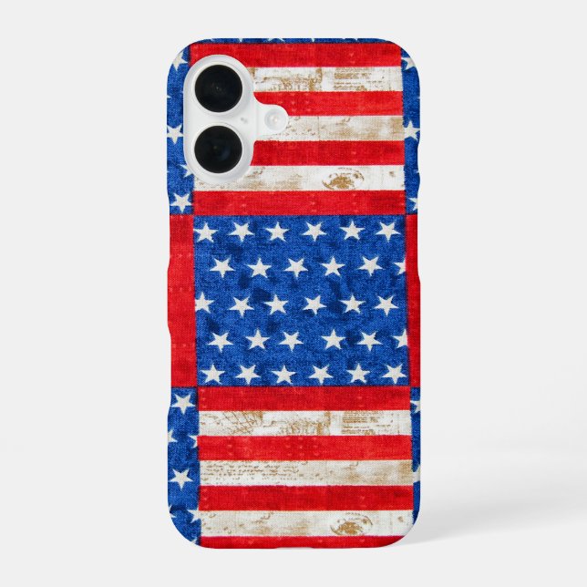 Coque iPhone 16 Damier de drapeaux (Verso)