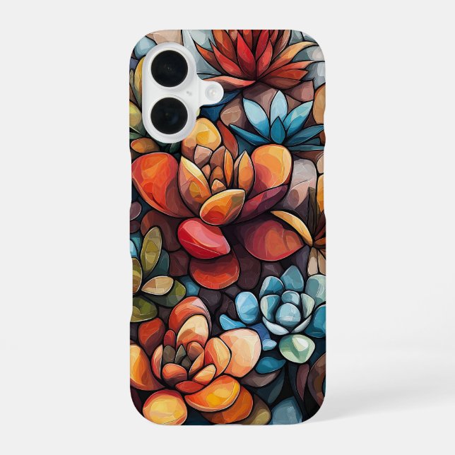 Coque iPhone 16 Danse florale brûlée (Verso)