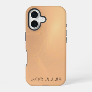 Coque iPhone 16 Danseuse Éthérée dans une Lumière Dorée Élégante D