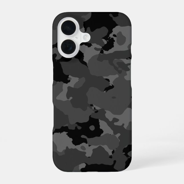 Coque iPhone 16 Dark Camo Motif (Verso)