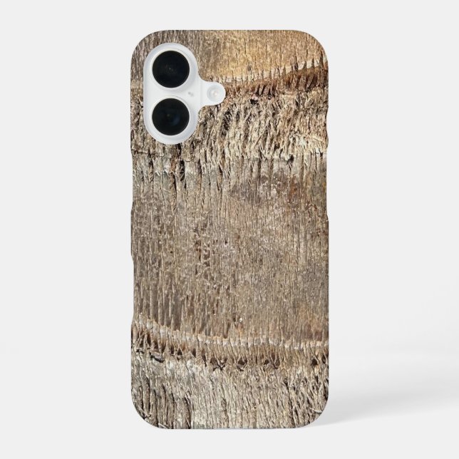 Coque iPhone 16 Date Palm Tree Trunk Texture Fermer Photo Image (Verso)