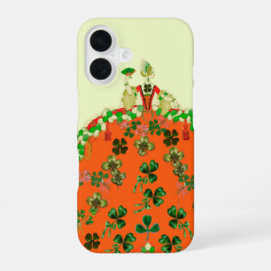 Coque iPhone 16 DAY ORANGE ET SHAMROCK St. Patricks