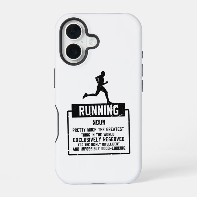 Coque iPhone 16 Définition de course à pied (Verso)