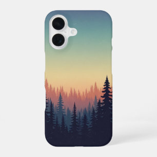 Coque iPhone 16 Dégradé de forêt vintage