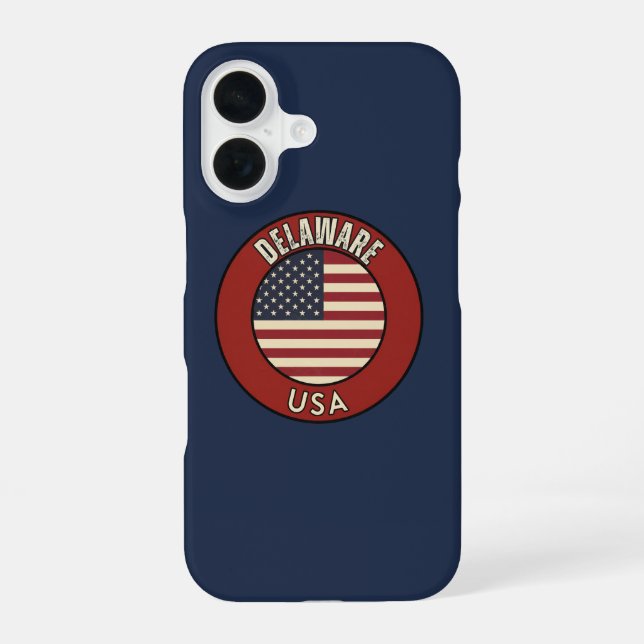 Coque iPhone 16 Delaware États-Unis d'Amérique (Verso)