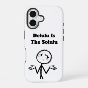Coque iPhone 16 Delulu est le Solulu Mème drôle