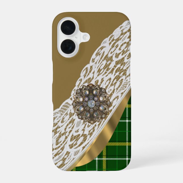 Coque iPhone 16 Dentelle écossaise (Verso)