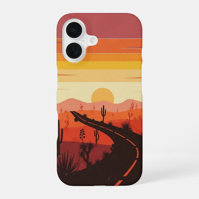 Coque iPhone 16 Dernier crépuscule de la crête (Verso)