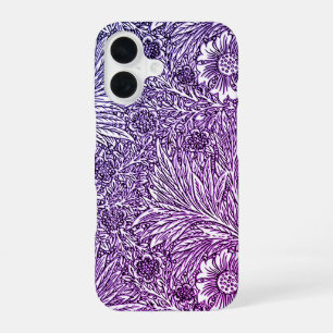 Coque iPhone 16 Design floral complexe dans les tons violets et bl