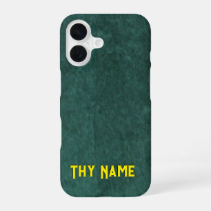 Coque iPhone 16 Design Green Felt -