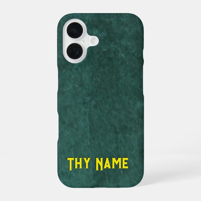 Coque iPhone 16 Design Green Felt - (Verso)