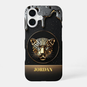 Coque iPhone 16 Design majestueux léopard or 🐆