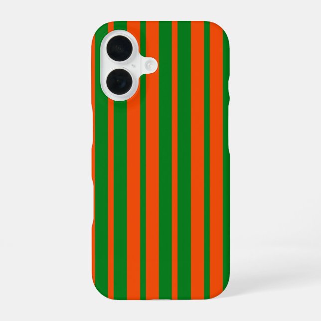 Coque iPhone 16 Design Motif Orange Green (Verso)