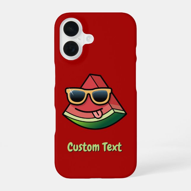 Coque iPhone 16 Dessin animé pastèque (Verso)