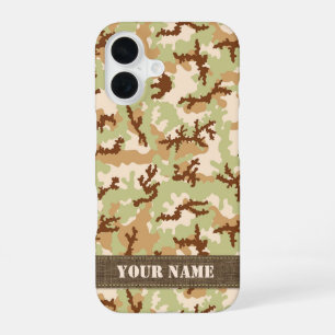Coque iPhone 16 Dessin de camouflage du désert
