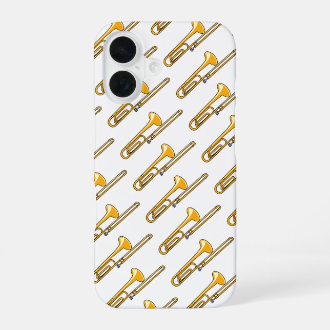Coque iPhone 16 Dessin de trombone (Verso)