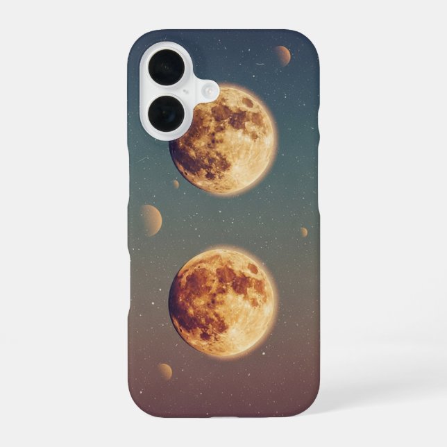 Coque iPhone 16 Deux Lunes Vintage (Verso)
