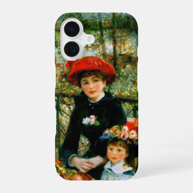 Coque iPhone 16 Deux Soeurs en terrasse par Renoir (Verso)