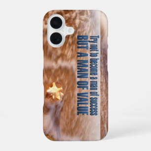 Coque iPhone 16 « Devenir un homme de valeur » Citation Inspirante
