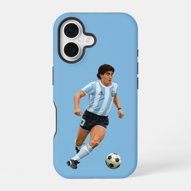 Coque iPhone 16 Diego Maradona - Argentina (Verso)