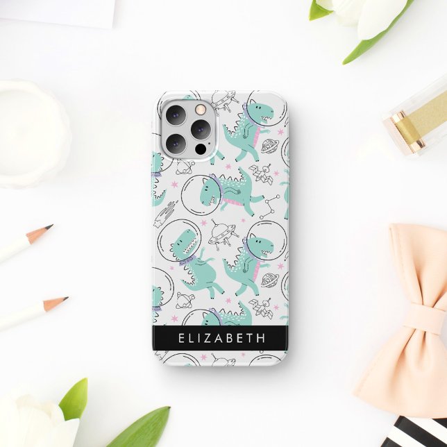 Coque iPhone 16 Dinosaures de l'espace, Dinosaures mignons, Étoile (Créateur téléchargé)