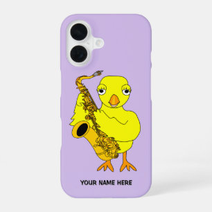 Coque iPhone 16 Diplôme de poussin saxophone