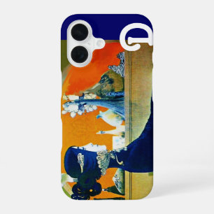 COQUE iPhone 16 DIVA EN BLEU, MODE MONOGRAMME DE BEAUTÉ
