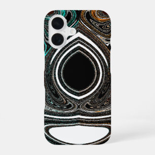 Coque iPhone 16 Doodle ethnique africain Abstrait texturé zèbre
