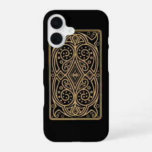 Coque iPhone 16 Dos de carte à jouer de l'ère victorienne vintage