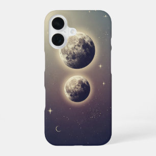 Coque iPhone 16 Doubles Lunes Vintage