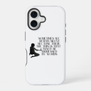 Coque iPhone 16 Douleur Silencieuse – Conception de citation émoti