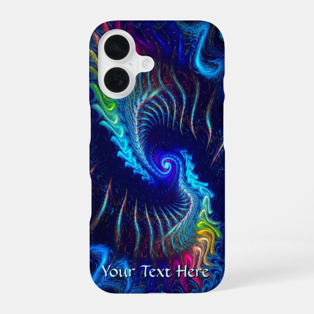 Coque iPhone 16 Dragon arc-en-ciel (Verso)