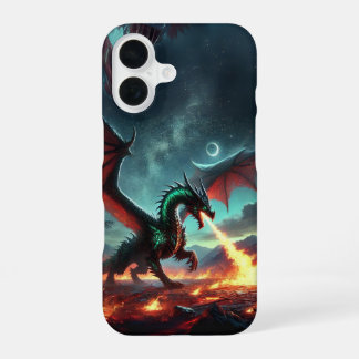Coque iPhone 16 Dragon avec conception de feu