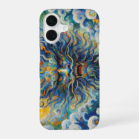 dragon bleu oriental Van Gogh nuages mashup