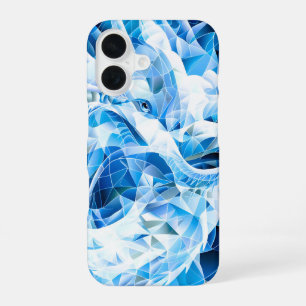 Coque iPhone 16 Dragon de Mosaïque Ciel Bleu