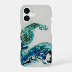 Coque iPhone 16 Dragon in the Waves - Énergie de l'océan Abstrait