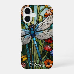 Coque iPhone 16 Dragonfly art boho floral botanique 