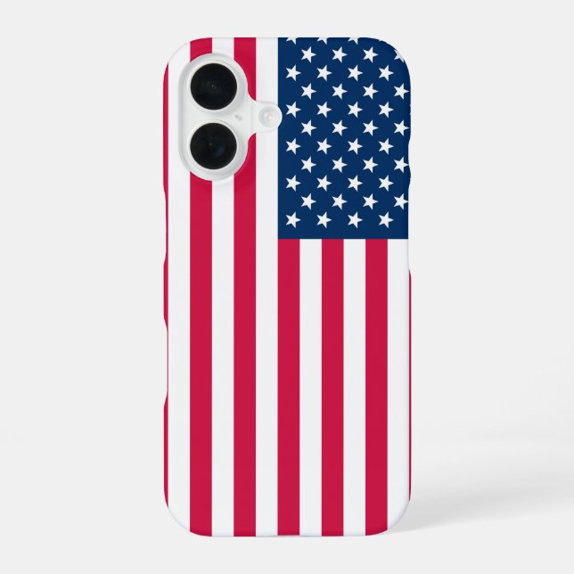 Coque iPhone 16 Drapeau américain (Verso)
