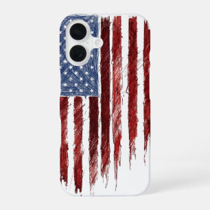 Coque iPhone 16 Drapeau américain