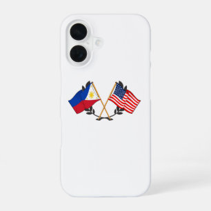 Coque iPhone 16 Drapeau américain philippin Patrimoine philippin v