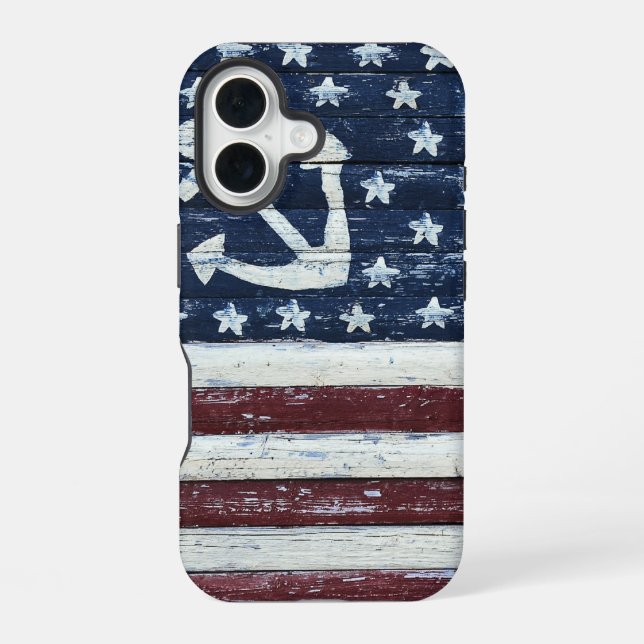 Coque iPhone 16 Drapeau ancien (Verso)