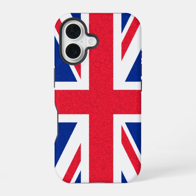 Coque iPhone 16 Drapeau britannique (Verso)