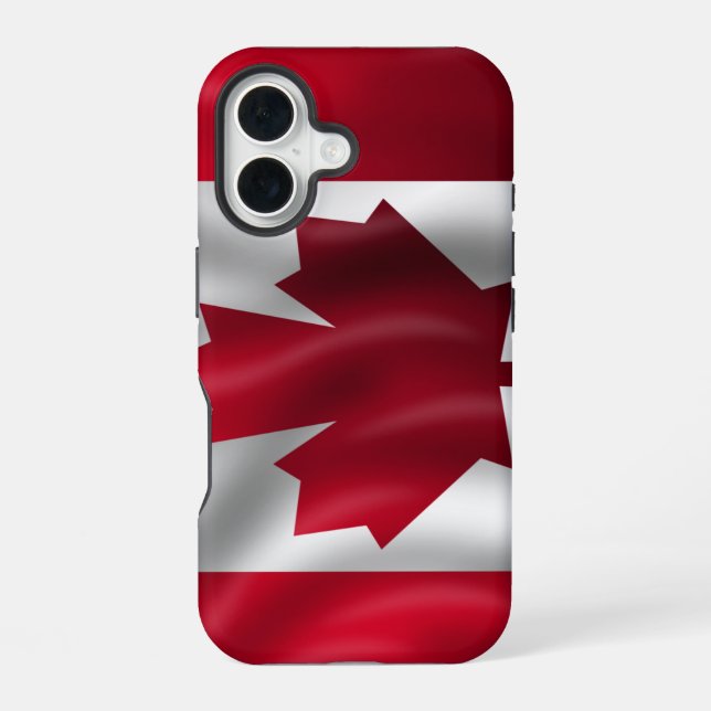 Coque iPhone 16 Drapeau canadien (Verso)