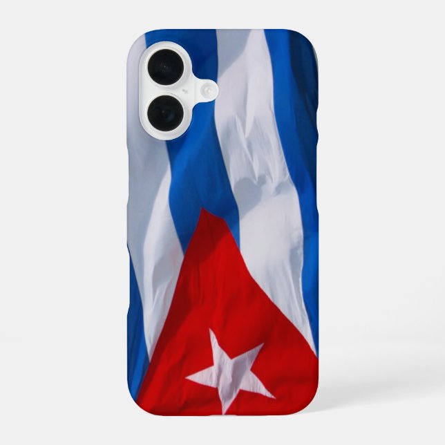 Coque iPhone 16 drapeau cubain (Verso)