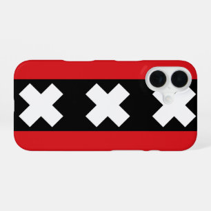 Coque iPhone 16 Drapeau d'Amsterdam