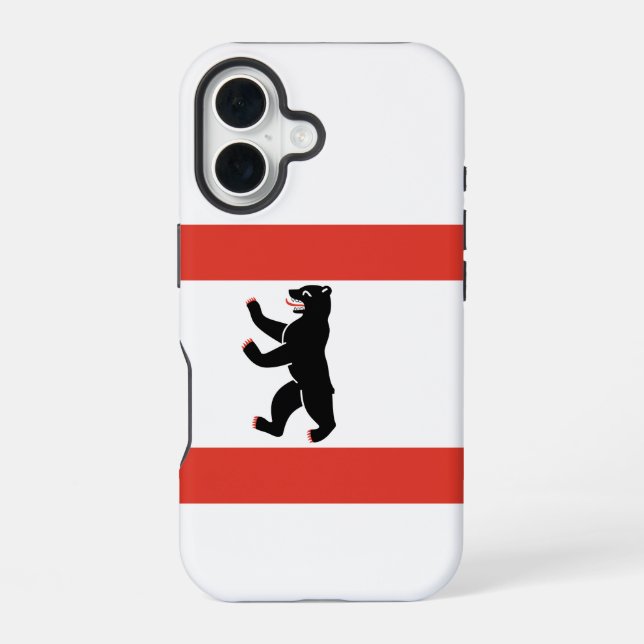 Coque iPhone 16 Drapeau de Berlin (Verso)