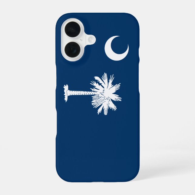 Coque iPhone 16 Drapeau de Caroline du Sud (Verso)