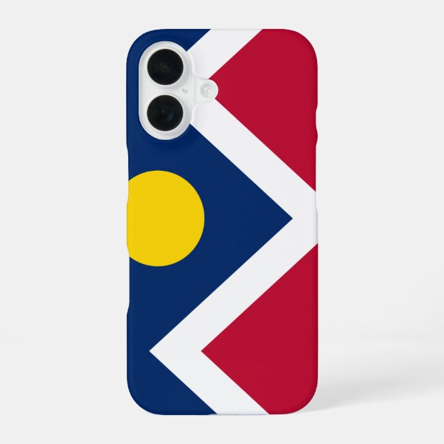 Coque iPhone 16 Drapeau de Denver, Colorado (Verso)
