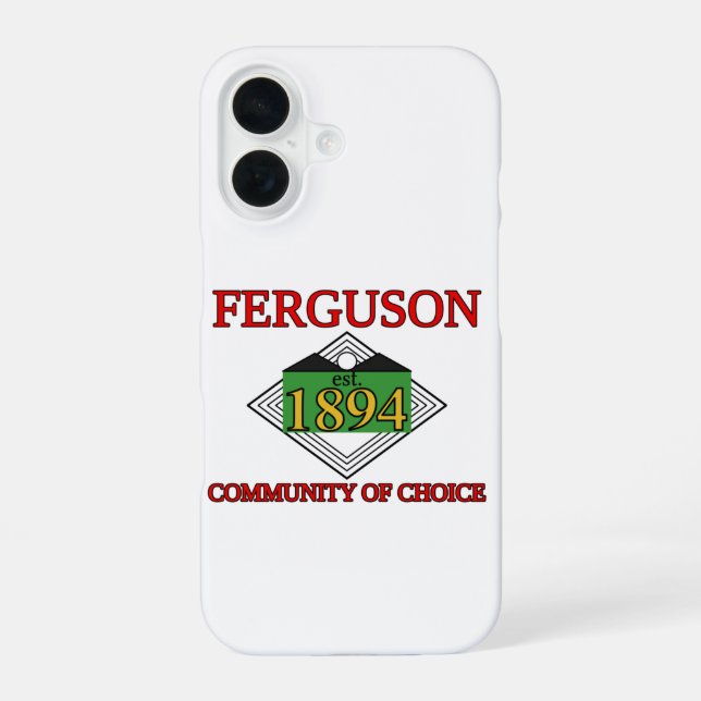 Coque iPhone 16 Drapeau de Ferguson, Missouri (Verso)